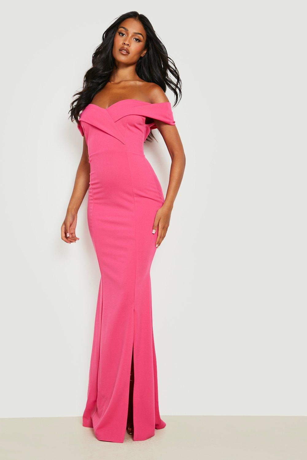 Off shoulder hotsell side split dress